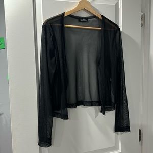 Black Mesh Long Sleeve